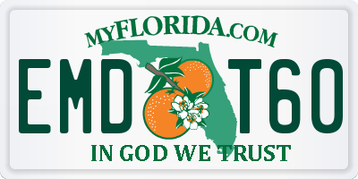 FL license plate EMDT60