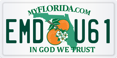 FL license plate EMDU61