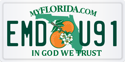 FL license plate EMDU91