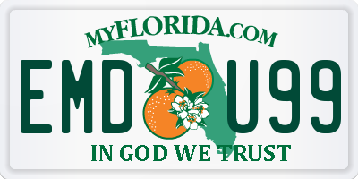 FL license plate EMDU99