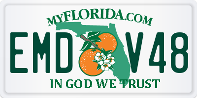 FL license plate EMDV48