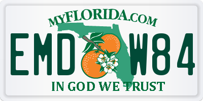 FL license plate EMDW84