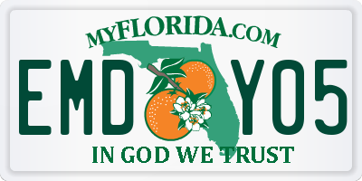 FL license plate EMDY05