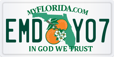 FL license plate EMDY07