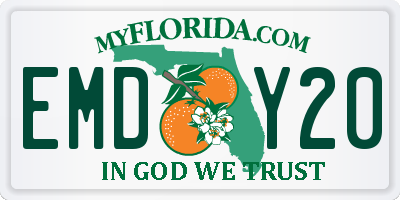 FL license plate EMDY20