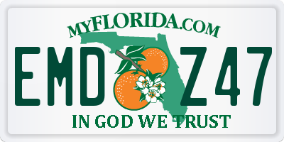 FL license plate EMDZ47