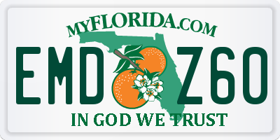 FL license plate EMDZ60