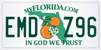 FL license plate EMDZ96