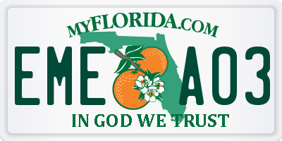 FL license plate EMEA03