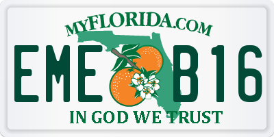 FL license plate EMEB16