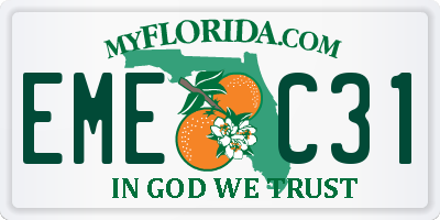 FL license plate EMEC31