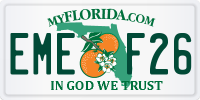 FL license plate EMEF26