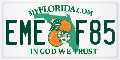 FL license plate EMEF85