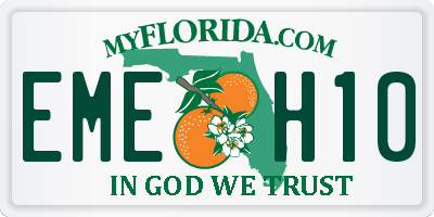 FL license plate EMEH10