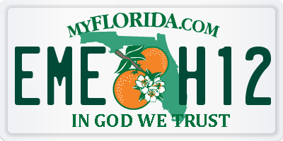 FL license plate EMEH12