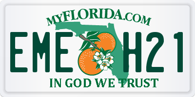 FL license plate EMEH21