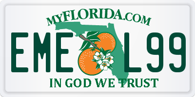 FL license plate EMEL99