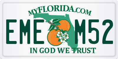 FL license plate EMEM52