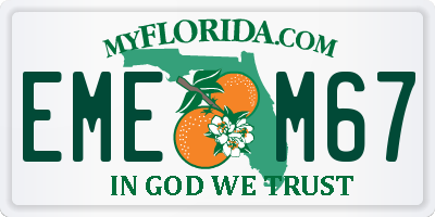 FL license plate EMEM67