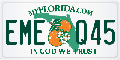 FL license plate EMEQ45