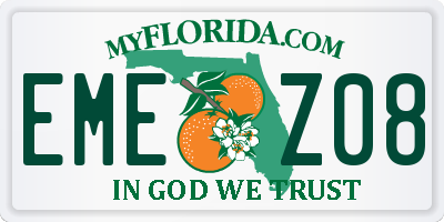 FL license plate EMEZ08