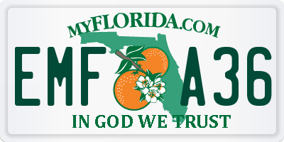 FL license plate EMFA36
