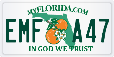 FL license plate EMFA47