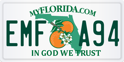 FL license plate EMFA94
