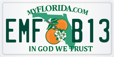 FL license plate EMFB13
