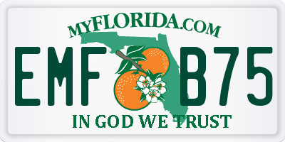 FL license plate EMFB75