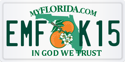 FL license plate EMFK15