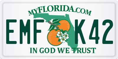FL license plate EMFK42