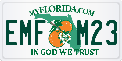 FL license plate EMFM23