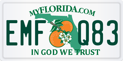 FL license plate EMFQ83