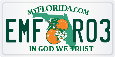FL license plate EMFR03