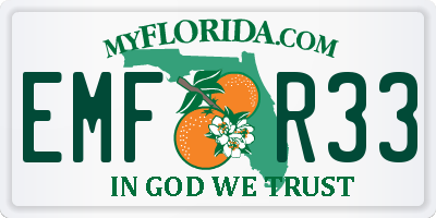 FL license plate EMFR33