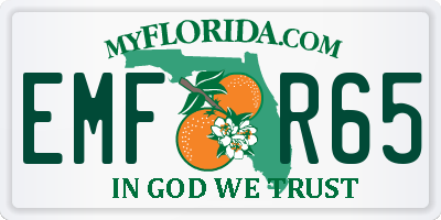 FL license plate EMFR65