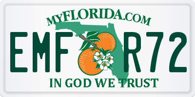 FL license plate EMFR72