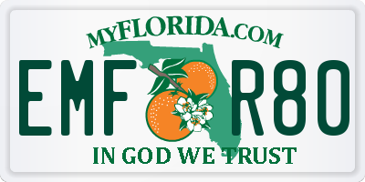 FL license plate EMFR80