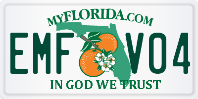 FL license plate EMFV04