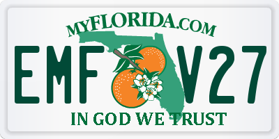 FL license plate EMFV27