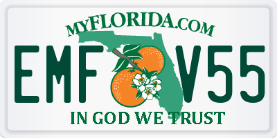 FL license plate EMFV55
