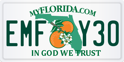 FL license plate EMFY30