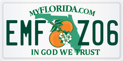 FL license plate EMFZ06