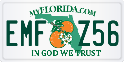 FL license plate EMFZ56