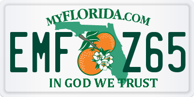 FL license plate EMFZ65