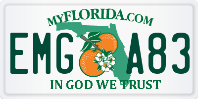 FL license plate EMGA83