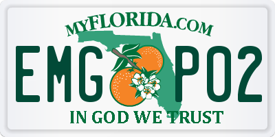 FL license plate EMGP02