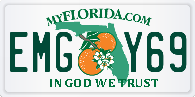 FL license plate EMGY69
