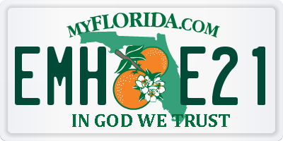 FL license plate EMHE21